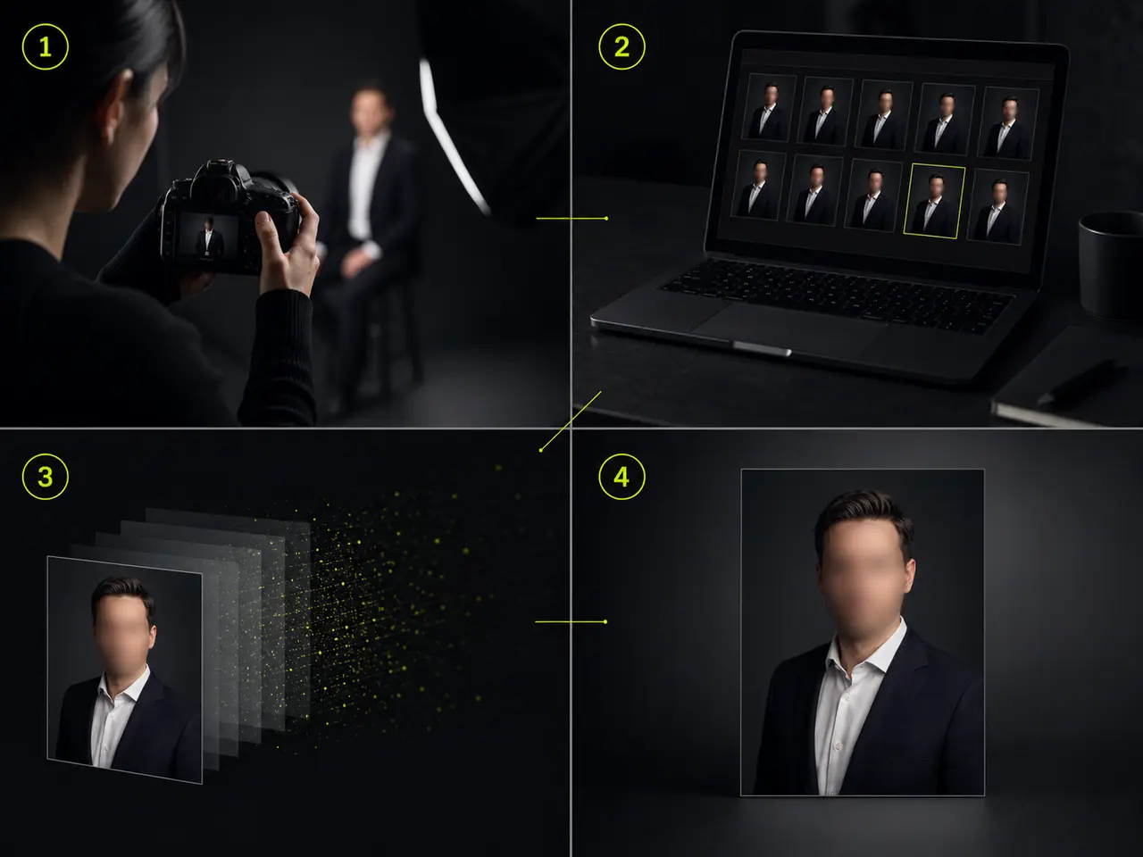 Professional Headshots steps